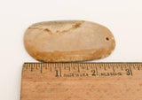 Large Fossilized Stone Coral Oval Pendant 68x33mm