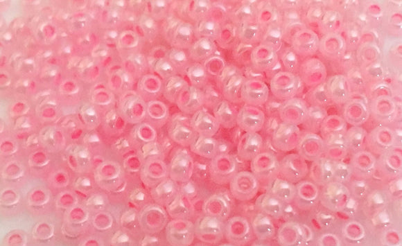 Japanese Seed Beads 11/0 Opaque Pink Destash 30 grams