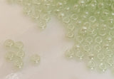 30 Grams Japanese Seed Beads Destash Size 11/0- Transparent Pastel Green