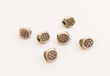 Hill Tribe Silver Beads 4mm Triangle-6pc