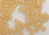 30 Grams Japanese Seed Beads Destash Size 11/0- Transparent Frosted Rainbow Light Topaz