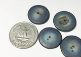 Coconut Wood Discs, Coco Rondelle 20mm Navy, Coconut Shell, Natural Wood Beads-30pc
