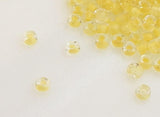 Japanese Seed Beads Destash Size 11/0- Inside Color Lemon/Clear 30 grams