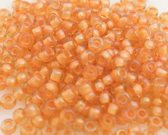 Japanese Seed Beads Destash Size 11/0- Inside Color Amber 30 grams