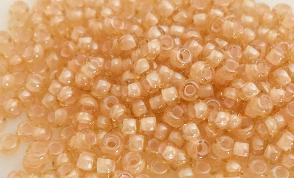 Japanese Seed Beads Destash Size 11/0- Inside Color Light Honey 30 grams