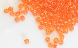 30 Grams Japanese Seed Beads Destash Size 11/0- Transparent Orange