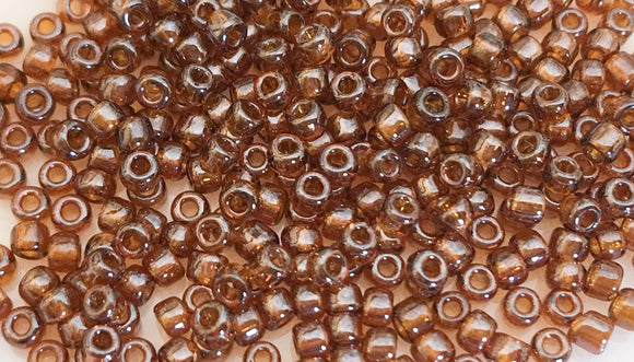 30 Grams Japanese Seed Beads Destash Size 11/0- Transparent Tawny Brown