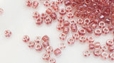 30 Grams Japanese Seed Beads Destash Size 11/0- Transparent Light Tea Rose