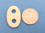 Whitewood disc oval connectors links, natural wood connectors, white disc oval-10 pc