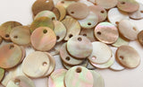 Pretty Shell Charms, Shell Disc Brownlip -10pc
