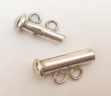 Sterling 2 Strand Slide Clasp Lock-1 set