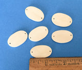 Whitewood disc oval connectors, natural wood connectors, white disc oval-10 pc
