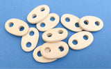Whitewood disc oval connectors links, natural wood connectors, white disc oval-10 pc