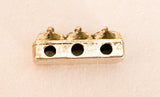 Decorative Sterling Silver Spacer Bar, 3 Hole Separator Bar 1/2"