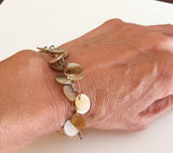 Shell charm bracelet anklet brownlip adjustable