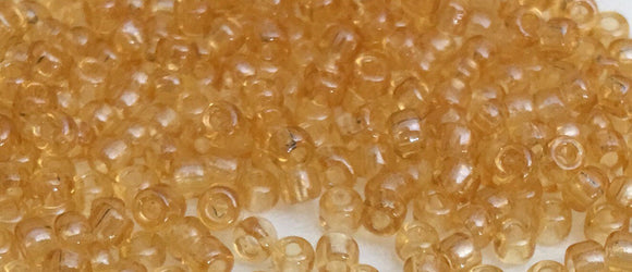 Destash Japanese Seed Beads 11/0- Transparent Topaz 30 Grams