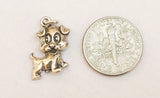 Cute Sterling Silver Baby Dog Puppy Charm Pendant,  Silver Puppy Charm