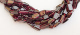 Garnet Rectangle Beads-14" strand