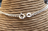 Sterling Silver Ball Chain Necklace, 1.5mm Chain Necklace 16"