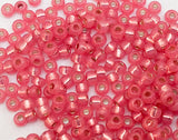 Silver Lined Japanese Seed Beads 11/0-Carnation Pink 30 Grams