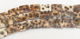 Shell beads, natural shell beads, cowrie shell beads rectangle-10pc