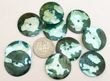 12 round shell buttons for crafts and accessories blue 1 1/4"