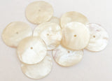Large Round Shell Buttons 1 1/4 inch-10pc
