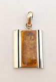 Nice Baltic Amber Pendant Sterling Silver
