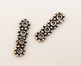 Sterling Silver 4mm Daisy Spacers 4 strand-2pc