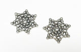 2 Large Bali Sterling Silver Daisy Spacer Beads 14mm