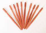 Bayong wood hair sticks shawl pins small round 4 1/2 inch. 10 pcs.