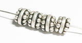 Granulated Bali Sterling Silver Rondelle Spacer Beads 4x7mm-4pc