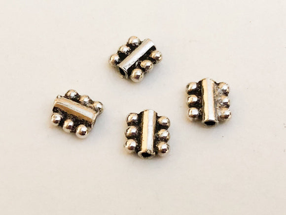 4 Bali Sterling Silver Beads