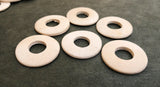 Wood Coconut Disc Rondelle 30mm Donut Rings Cream-20pc