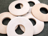 Wood Coconut Disc Rondelle 30mm Donut Rings Cream-20pc