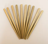10 Hair sticks shawl pins, gold hair sticks, painted hair blanks, shawl stick pins, small square hair sticks