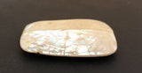Large White Shell bead, focal bead, inlaid shell bead, white abalone shell crackle