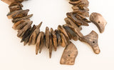 Medium Coconut Wood Chips, Coco Chip Brown, Coconut Shell, Natural Wood Beads 7 1/2&quot; strand