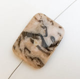 Pink Stone Rectangle, 30x40 Focal Bead~1 pc
