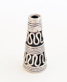 Vintage Sterling Silver Cone Focal Tube Bead