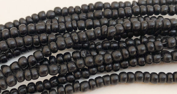 2-3mm Black Coconut Beads, Natural Wood Beads, Coco Pukalet 16