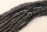 2-3mm Black Coconut Beads, Natural Wood Beads, Coco Pukalet 16" strand