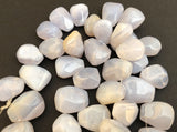 Trapezoid Blue Chalcedony  Beads Side Drilled
