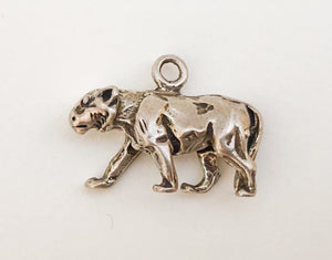 Animal Charm, Sterling Silver Lion
