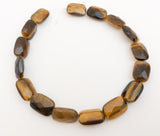 Faceted Rectangle Tiger Eye Beads 9x13~8" strand
