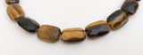Faceted Rectangle Tiger Eye Beads 9x13~8" strand