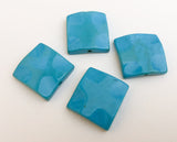 Blue Wavy Square Turquoise-2pc