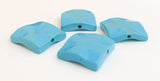 Blue Wavy Square Turquoise-2pc