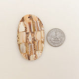 Inlaid shell pendant, oval shell pendant, cone shell pendant