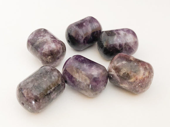 Purple Stone Beads, Chaorite Oval, Large Purple Beads